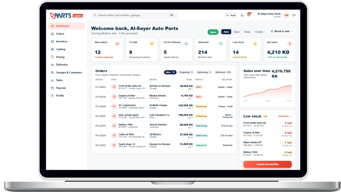 Parts Marketplace & Supplier Portal